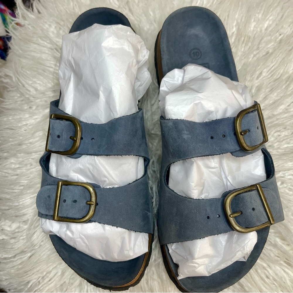 New Never Worn Classic Reproduction Nordstrom Brass Plum Sandals double straps
